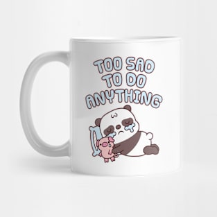 Cute Crying Panda Too Sad To Do Anything Mug